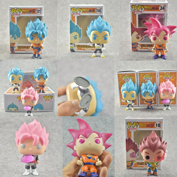 Funko pop Action Figure 5 styles Around Dragon Ball Action Figure Vegeta Sun Wukong Super Saiyan hand model