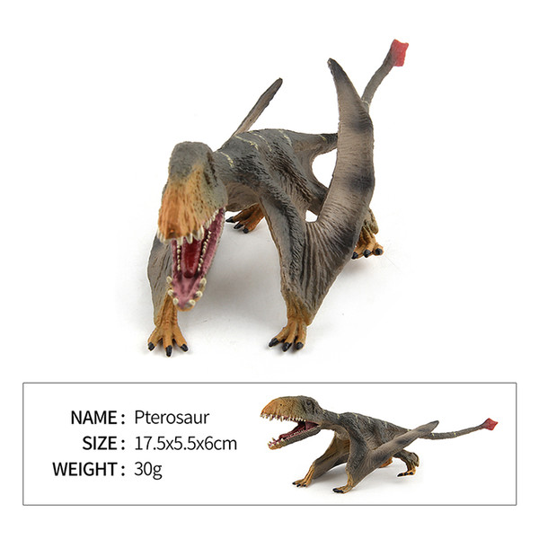 Plastic Animal Toys Plastic Dinosaur Cartoon Model Pterosaurs Jurassic Dinosaur Toys Plastic Dolls Animal Collectible Model