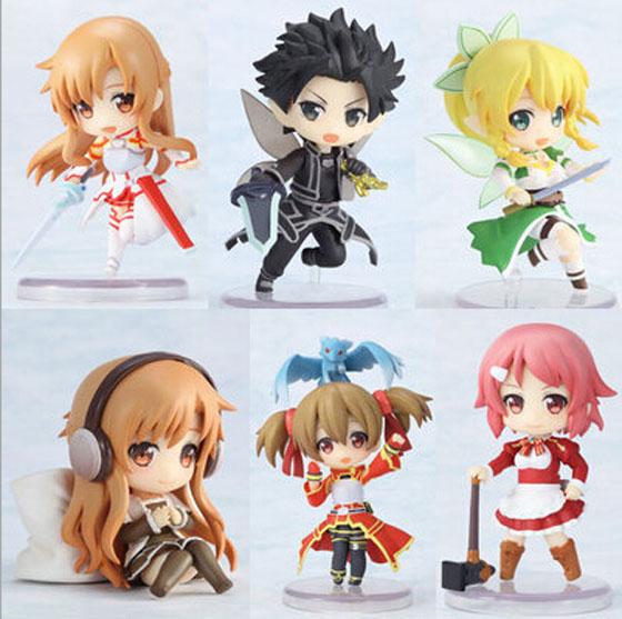 High Quality Sword Art Online 6pcs/set 2.5