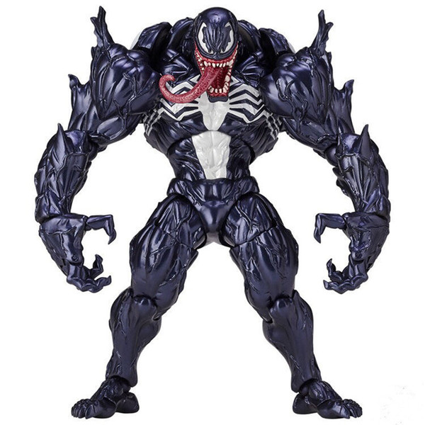 18cm Cool Marvel Character Eddie Venom Figure Toy Edward Brock The Amazing Spiderman BJD Action Figure Model Toys