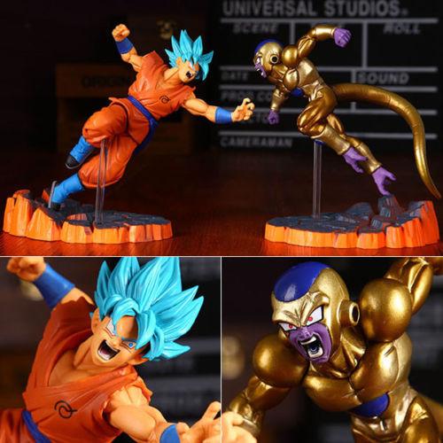 Anime DragonBall Figure Toy Dragon Ball Z Goku Frieza Figurine Statues 2pcs 14cm