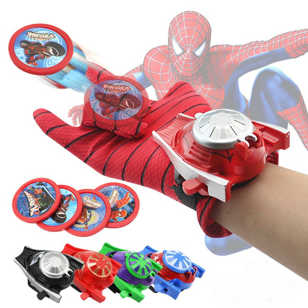 5 Styles Pvc 24cm Batman Glove Action Figure Spiderman Launcher Toy Kids Suitable Spider Man Cosplay Toys