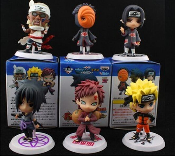 Wholesale-New Design 12pcs PVC Anime Naruto Action Figure Shikamaru, Kakashi, Sasuke Model Toy for collection