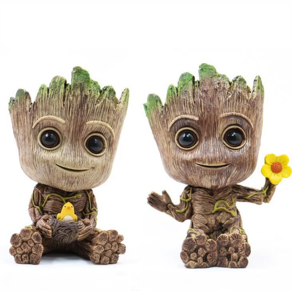 Groot Flowerpot Flower Pot Planter Action Figures Guardians of The Galaxy Toy Tree Man Pen Flower Pots LJJK1637