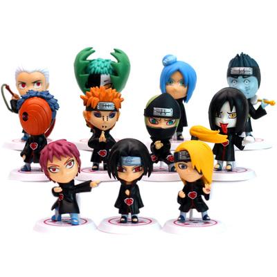 Character Naruto Sasuke Uzumaki Kakashi Gaara Action With Mounts Figures funko pop Japan Anime Collections Gifts Kids