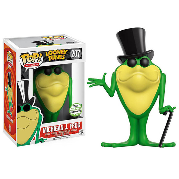 Funko POP Animation: Looney Tunes Michigan J. Frog 2017 Spring Convention Toy Singing Frog Hand Model Free DHL