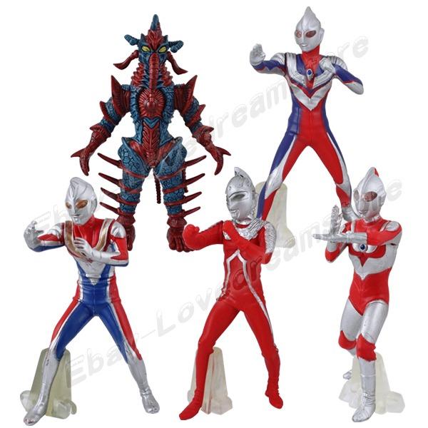 New Arrive Set/ 5pcs UItraman Neos UItraman Dyna Ultraman Hipporit 11cm-11.5cm Figure Set