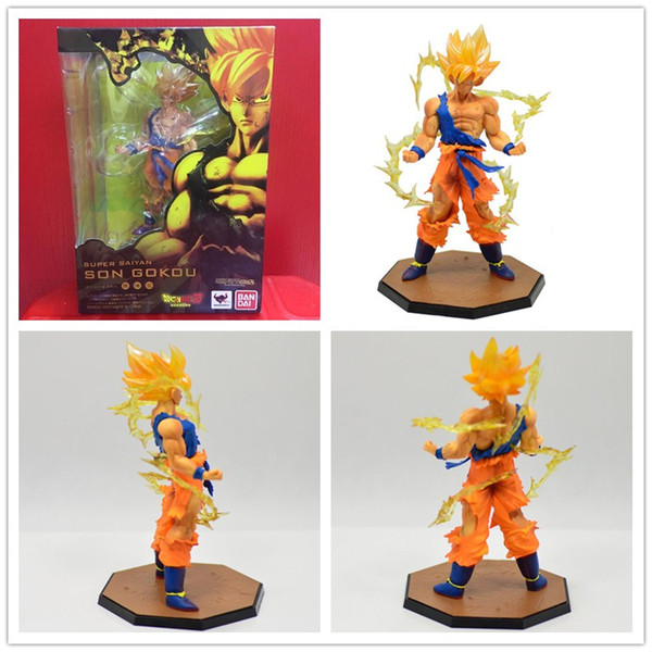 Japan Hot Sales Anime 18CM dragon ball z Son Goku action figures Super Saiyan PVC Collectible Toy model for Birthday Gift