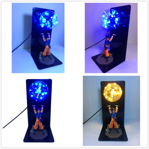 Action Figure Dragon Ball Z Toys LED Nightlinght Anime Son Goku GenkiDama Spirit Bomb Figure Led light Lamp Children Birthday gift