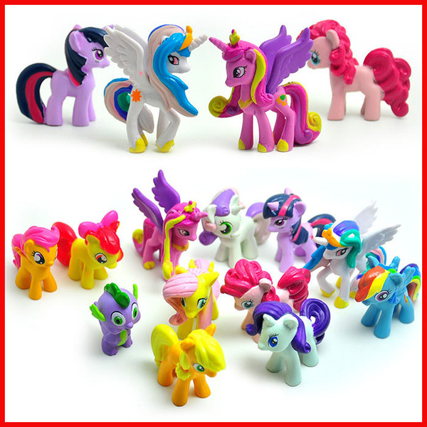 12 pcs Best Friend Little Horse Action Figures horse PVC Mini Figure Toys Collectibles Dolls for children kids Chiristmas gift 100111