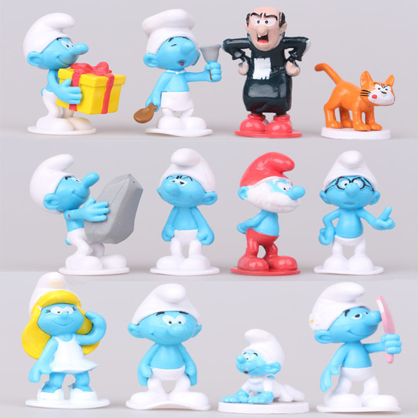 12pc/Set 3-6CM Cartoon Les Schtro Elf Doll Figures Cute Kawaii Toys Anime Action Figures Cake Topper Decoration Office Desk Decoration T26