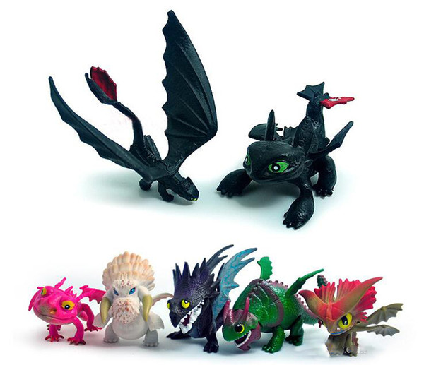 New 7pcs/set How To Train Your Dragon 3 PVC Figure Toys Toothless Skull Gronckle Deadly Nadder Night Fury Figures