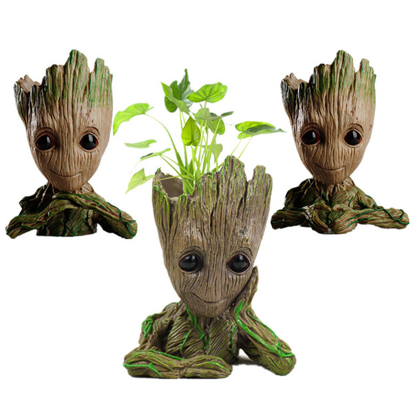 Guardians of the Galaxy Avengers Groot Flowerpot Action Figures Home Decoration Toy PVC Hero Creative Craft Figurine B0229