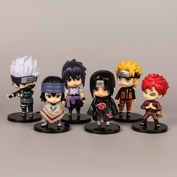 6 PCS/Set Toy Shop Super Popular Anime Film And Television Surrounding Pvc Material Toys Of Naruto Hand-made Ornaments Model