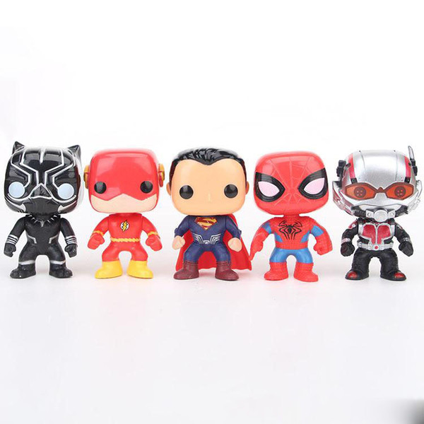 Hot Sale 10cm 10pcs/Lot The Avengers Spider Man Captain America Super Hero Action Figure For Child Gifts