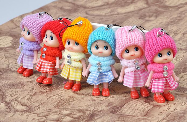 Mini Ddung Doll Best Toy Gift for Girl Confused Doll Key Chain Phone Pendant Ornament mini doll keychain