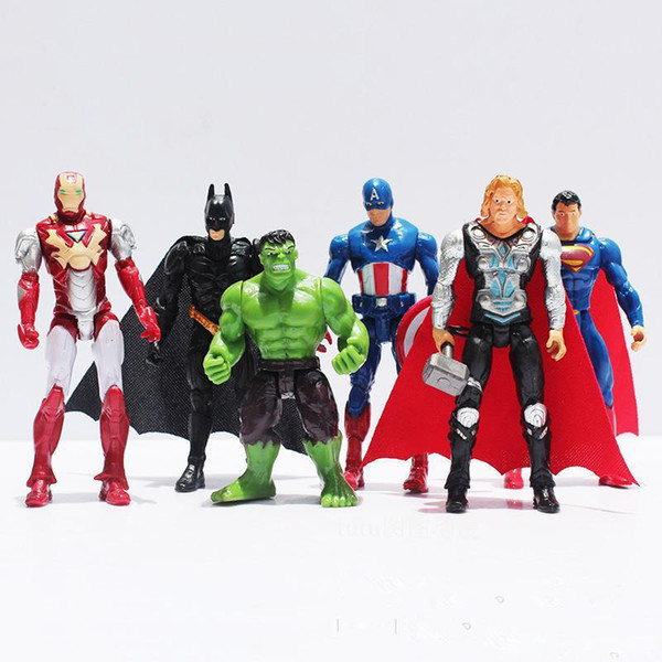 Anime action figure The Avengers figures super hero toy doll baby hulk Captain America thor Iron man 1pcs Kid boys birthday gift