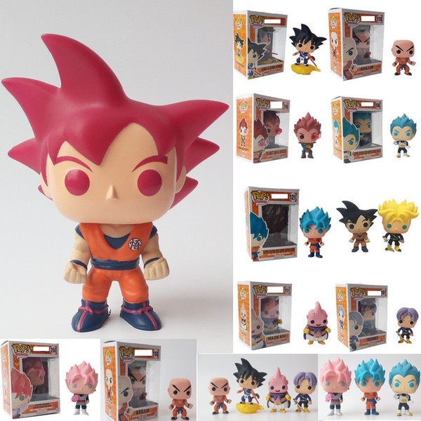 16 Styles Funko Pop Dragon Ball Z Goku Super Saiyan God Vinyl Action Figure With Box Red Gift