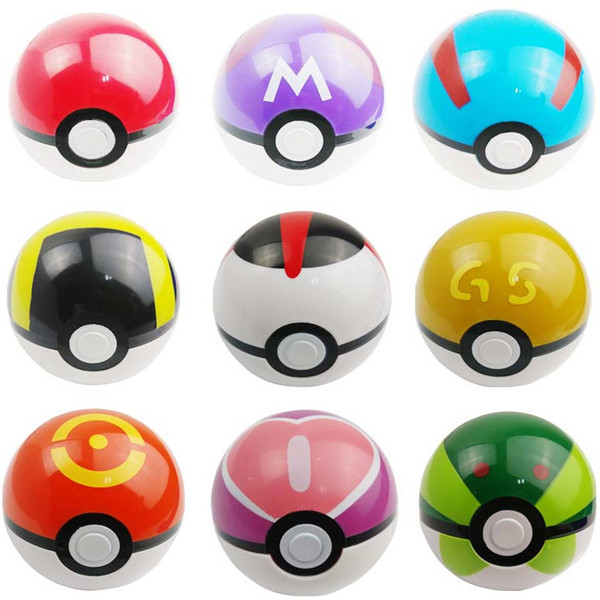 With Doll 7CM Pok Ball Stress Ball Pikachu Monster Children Kids Cartoon Cosplay ABS Action Anime Toys Gifts 13 Style SZ-B08