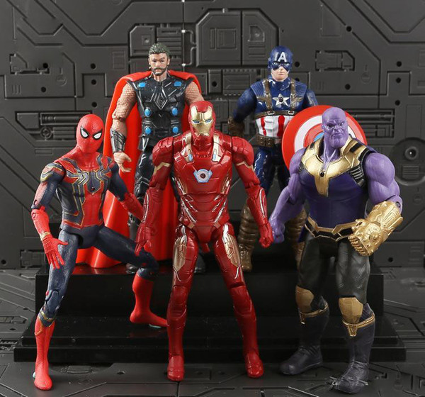 FUNKO POP 24 Styles The Avengers Action Figure Alliance 3 Marvel Hulk Spider-Man Iron Man American Captain Toys Doll Set