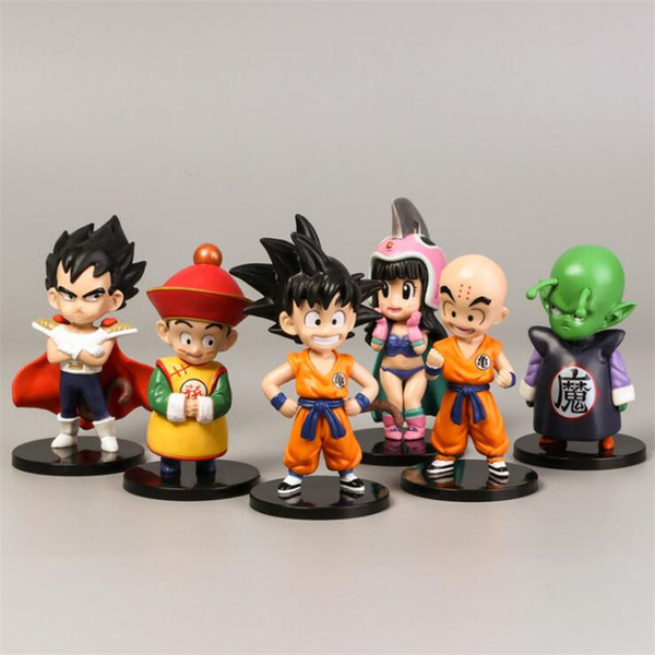 dragon ball z action figures 6 PCS/lot 11*5cm PVC anime dbz goku Dragon Ball toys Kids birthday gifts Kids toys DHL SS216