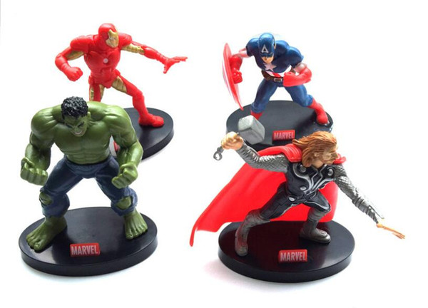 The Avengers Captain America Iron Man Spider Falcon 10 can be moving even money in hand to do ornaments toys 16-18cm