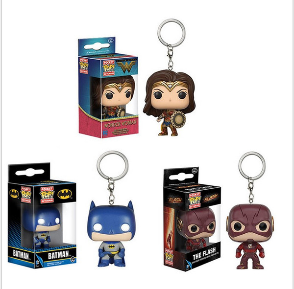 Funko Pocket POP Keychain - The flash Batman DC Vinyl Figure Keyring with Box Toy Gift Good Quality Free Shipping 3 style