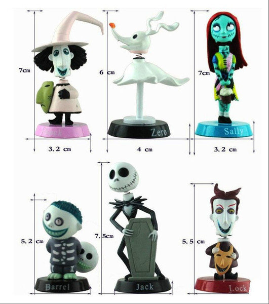 Nightmare Before Christmas Jack and Zero Figure Lovely Gift For Car Decoration