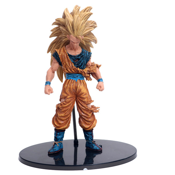 21Cm Japanese Anime Dragon Ball Z Battle Damage Ver Super Saiyan 3Son Goku Gohan Vegeta Action Figure Pvc Model Toy