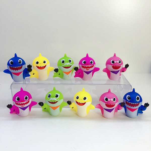 2.5'' Baby Shark 5-6CM Action Figure Toys Dolls Cartoon Popular Cartoon Shark Model Christmas Gift Novelty 10PCS/LOT 2.5inch Shark Babies