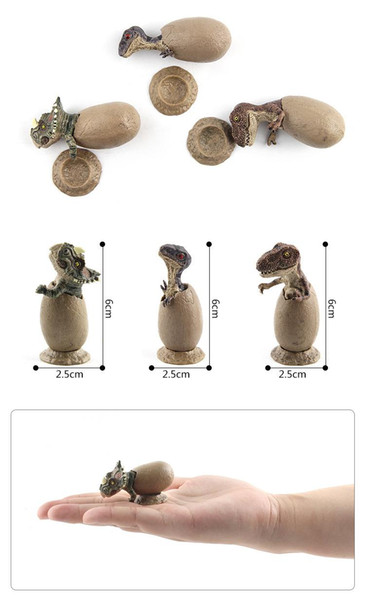 DHL Jurassic Era Eggs Model Ornaments Gifts for Collectors Kids Educational Dinosaur Figure Toys Set 008#