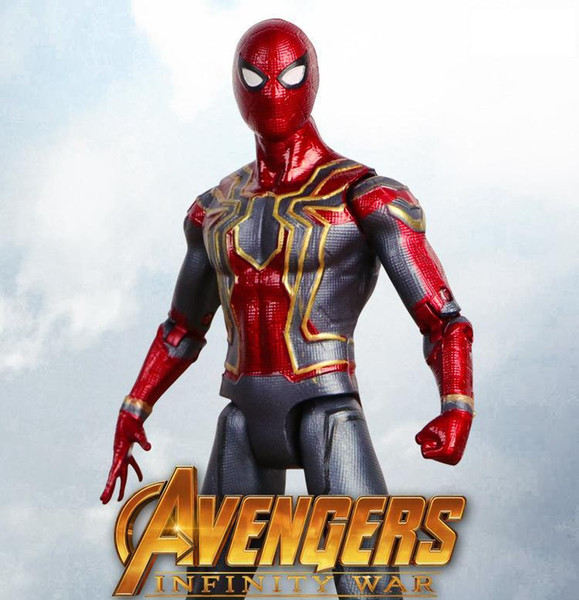 Best gift 17cm Marvel Avengers Action Figures Infinity War Superhero Iron Spider Spider-Man PVC Toys Collectible Model Kids Toy