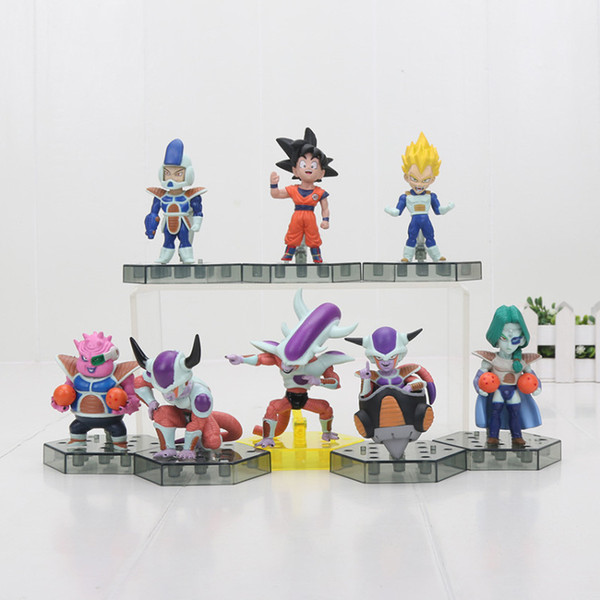 8Pcs /Set Dragon Ball Z Frieza Freeza Freezer 3Forms Zarbon Dodoria Soldier Son Goku Vegeta 8Cm Action Figure Toys