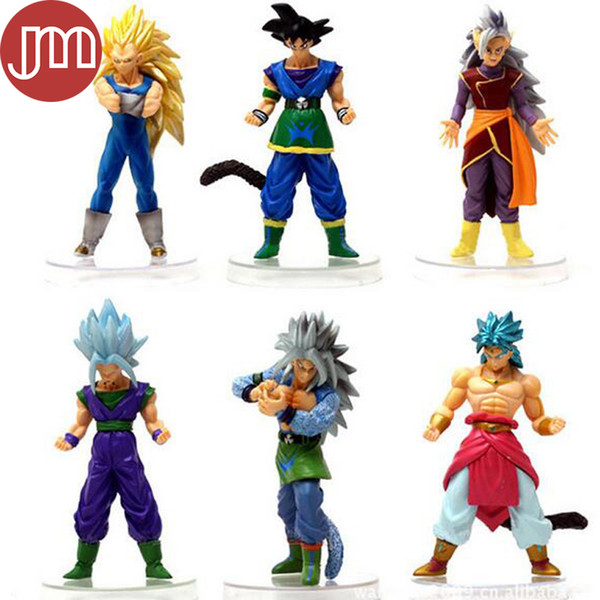 New 6 PCS Janpan Dragon Ball Z SON GOKU Great Saiyaman DBZ Action Figure Toy Anime Kakarotto Vegeta Piccolo Gohan Super Saiyan