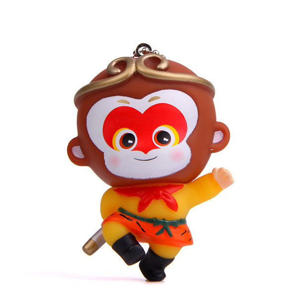 Key Chain Sun Wukong Monkey Doll Keychain Car Keyring Kids Key Holder Bag Pendant Charm Accessories Gift