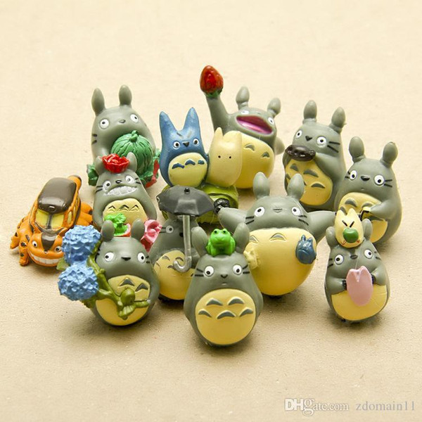 12pcs totoro micro landscape furnishing articles hayao miyazaki totoro figurines meaty plant landscaping dolls