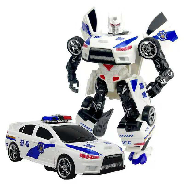 Automobile Deformation Robot Police Car &Soft Bullet Gun Set Toys Free gift soft bullets