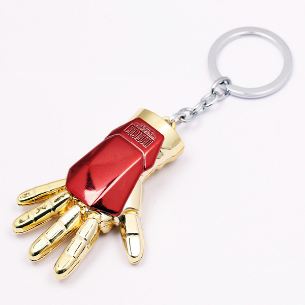 New Avengers Iron Man Hand Palm KeyChain superhero KeyChain Metal Key chain Fashion Anime Movie Man Keychain Keyring funny gifts man