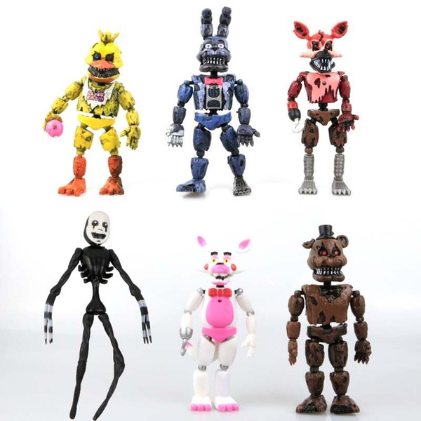 New Aarrival 6Pcs FNAF Five Nights at Freddy's Action Figures DOLL Toy Gift