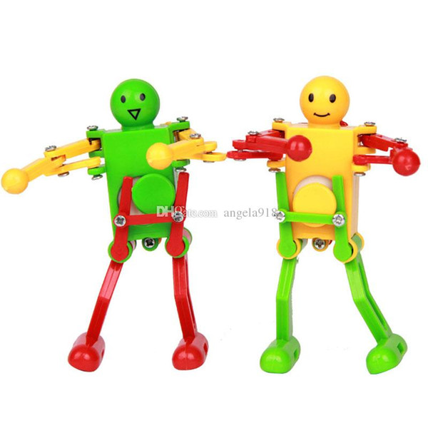 Walking Dancing Robots Toys 360 degrees Clockwork Wind Up Dancing Robot Toy For Baby Kids Developmental Gift Puzzle Christmas Gifts C4645