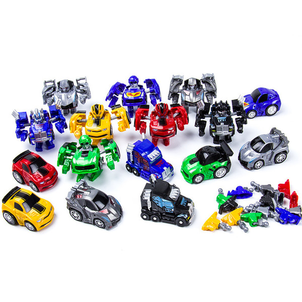 Factory direct supply deformation toy Q version mini-car mini-deformation auto pocket toy