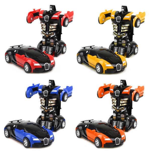 New Arrival One-key Deformation Car Toys Automatic Transform Robot Plastic Model Car Funny Toys for Boys Amazing Gifts Kid Toy