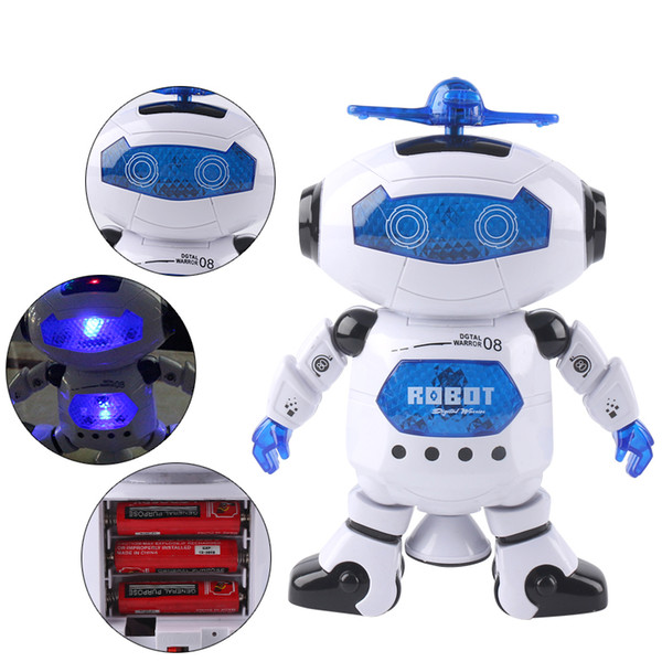 Children Electronic Walking Dancing Smart Space Robot Kids Cool Astronaut Model Music Light Toys Christmas Gift 2017 New hot 360° Rotating