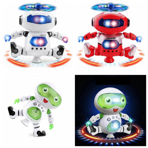 Cute Electric Music Light Dancing Robot Smart Toys Space Walking Toys Musical Action Figures Toys