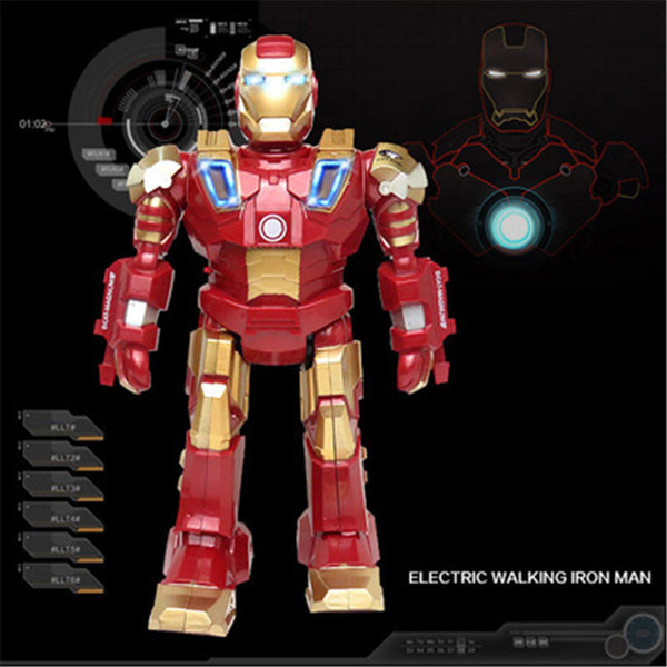 The Avengers Walking Doll FUNKO POP Captain America iron Man Commemorative Model An Electronic Pet With light and sound