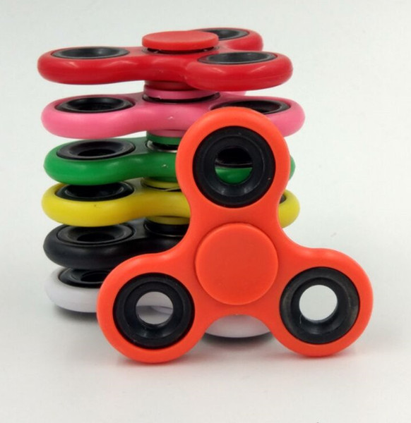 Newest Hand Spinner fidget spinner Acrylic Plastic Triangular Fingertips Toy Gyro Stress Reliever Toys With Box in stock DHL