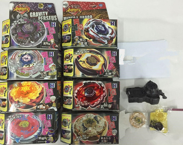 192pcs/lot Rapidity Beyblade Metal Fusion with Launcher 8 models 