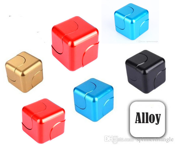 Fidget cube Alloy Cube Fingertip Gyro Whirlwind Square Fidget Spinner EDC Decompression Toys Hand Spinner Finger spinner Anti Stress Toys