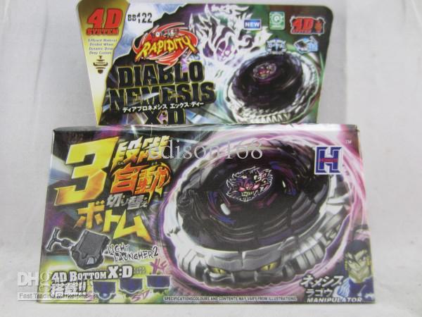 New 4 Model-Newest 4D Beyblade BB122 H NEMESIS X:D BB123 BB124 BB126 children kid gift toys