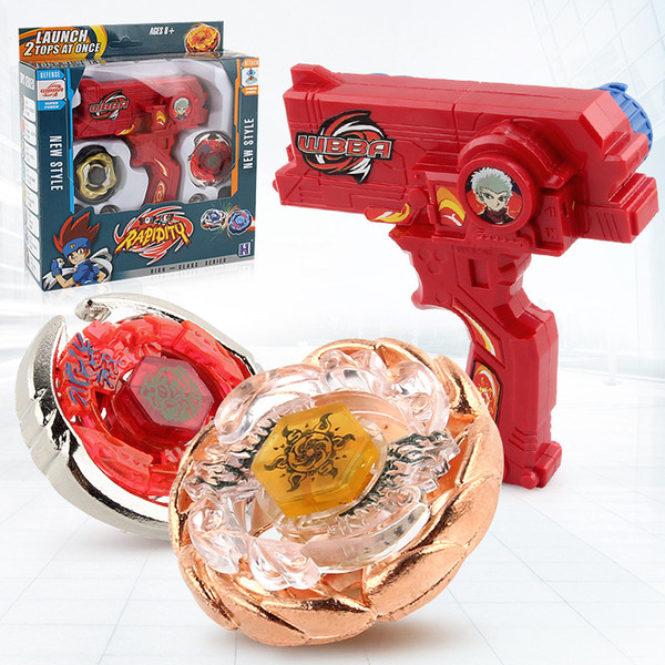 Beyblade 3010 Rapidity Top Fighting Gyro Starter Set with Launcher 2 Tops At Once Defense Attach Beyblades Toys for Kids B001